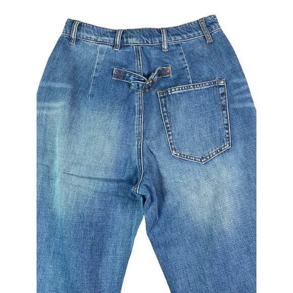 Free People x SANDRINE ROSE Women's Wide Fit Distressed Paper Jeans Size 28 - Picture 6 of 12